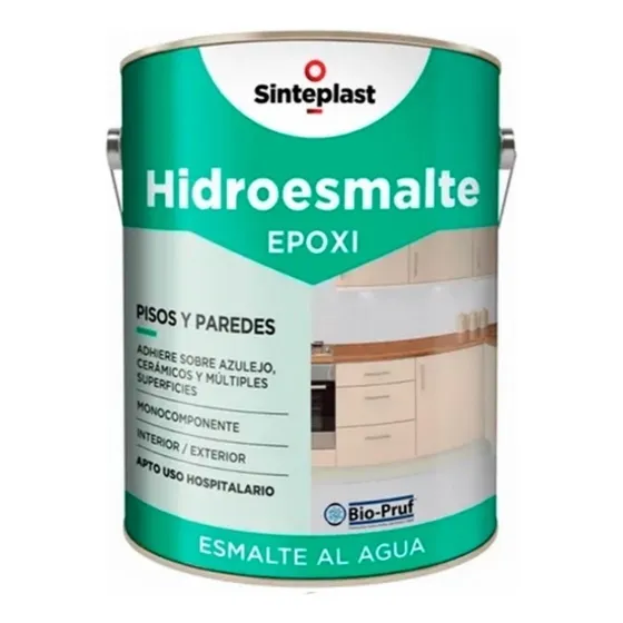 Sinteplast Hidroesmalte Epoxi pisos y paredes 1L color negro