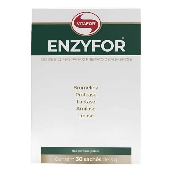 Enzyfor - Mix De 5 Enzimas Digestivas - Vitafor 30 Sachês