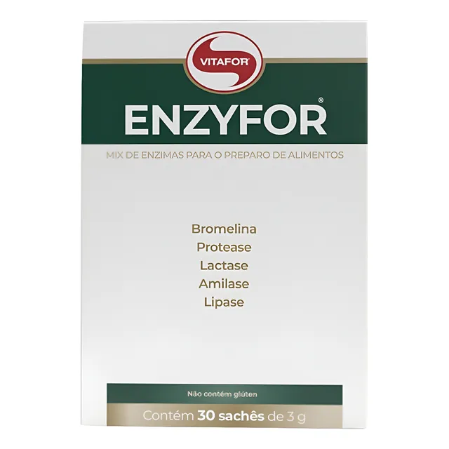 Enzyfor - Mix De 5 Enzimas Digestivas - Vitafor 30 Sachês