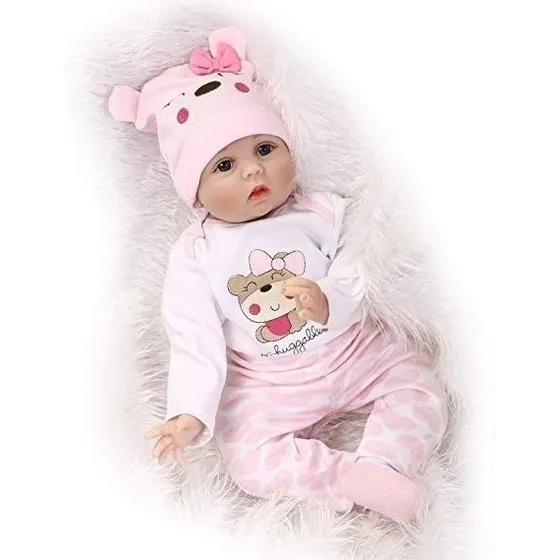 Bebé Reborn Muñeca Silicon Suave 55cm Osito Realista+envio