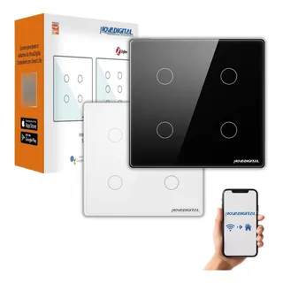 Interruptor Smart 4 BotÔes 4x4 Zigbee Alexa Novadigital Interruptor Smart 4 BotÔes 4x4 Zigbee Alexa Novadigital