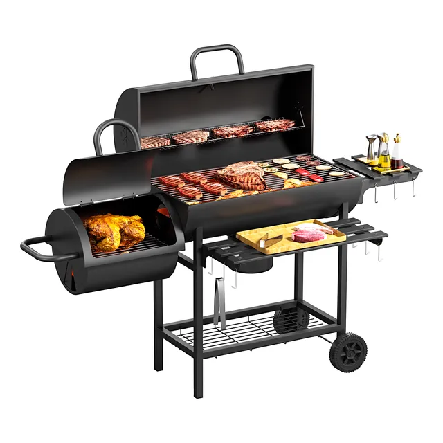 Asador De Carbón Parrilla Grande Barbacoa Para Jardin Móvil