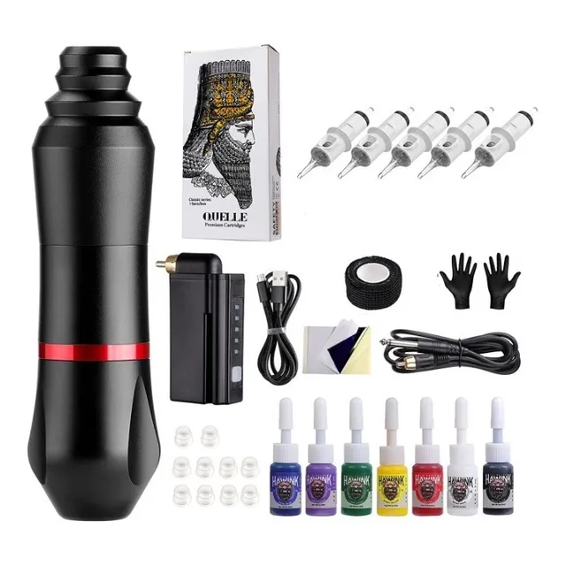 Kit Tattoo Pen Con Bateria Inalambrica 