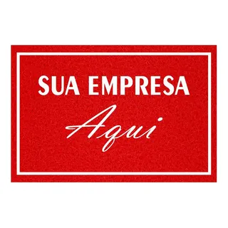 Capacheria Tapete Capacho Personalizado 80x50cm Capacheria Vermelho A