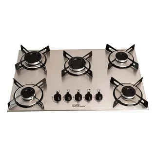 FogĂŁo Cooktop A GĂĄs 5 Bocas Inox 304 FogĂŁo Cooktop A GĂĄs 5 Bocas Inox 304