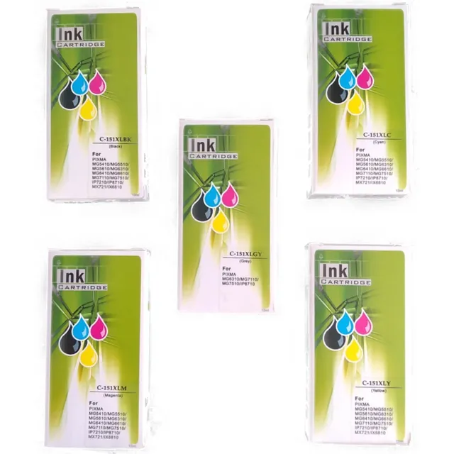 Kit 5 Colores Tinta Compatible Alta Capacidad Cli 151xl 