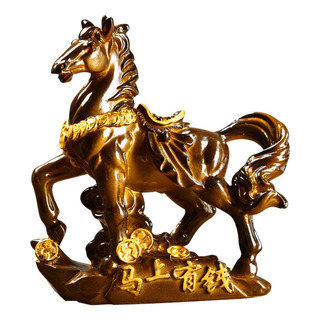 Estatua De Caballo, Decoraciones Pasar Al Color Dorado Estatua De Caballo, Decoraciones Pasar Al Color Dorado