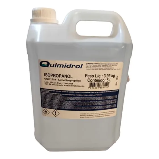 Álcool Isopropílico 99,8% 5 Litros Limpeza De Placas E Telas