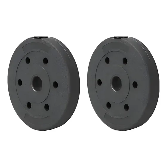 Disco Para Pesas Linea Sport 10kg De 20kg De Pvc Tipo Pre Olimpico Color Negro Pack X 2 Unidades