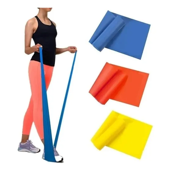 Banda Elastica Tiraband Larga 175cm Fitness Tensiones Color Azul