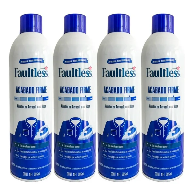 Almidón Profesional Faultless Para Ropa 4 Pzas De 585 Ml