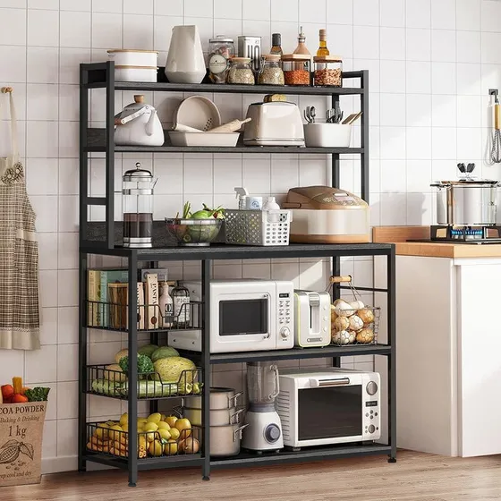 Chnnmbrn Estante Para Hornear Cocina Cesta Pie Independiente