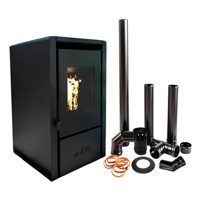 Calefactor Estufa A Pellet Warm 7500kcal 75m2 C/caños P01-h