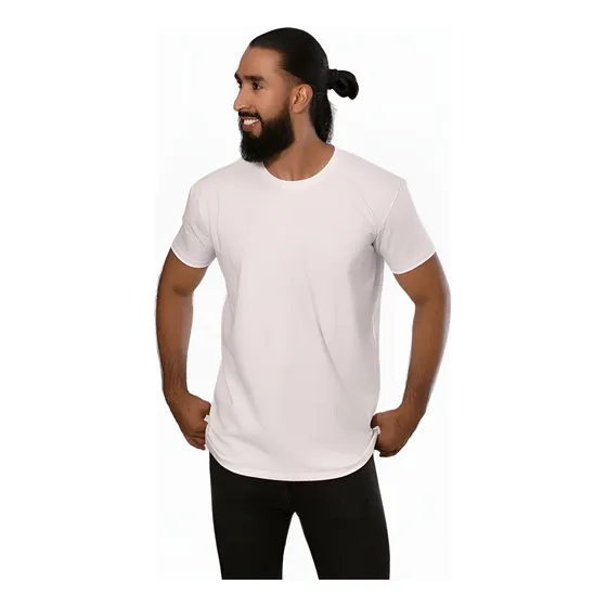 Camiseta Básica Hombre En Tela Fría. Molde Slim Fit