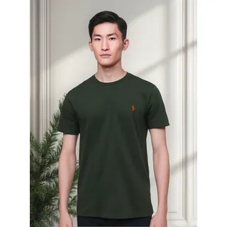 Camiseta Ralph Lauren Custom Slim Orange Icon Verde Escuro Camiseta Ralph Lauren Custom Slim Orange Icon Verde Escuro