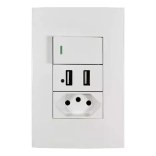 Tomada De Parede Usb Duo Com Interruptor Ilsank Full Tomada De Parede Usb Duo Com Interruptor Ilsank Full