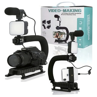 Seisa Ay-49u Estabilizador Para Cámara Y Celular Con Luz, Control Y Mic. Color Negro Seisa Ay-49u Estabilizador Para Cámara Y Celular Con Luz, Control Y Mic. Color Negro