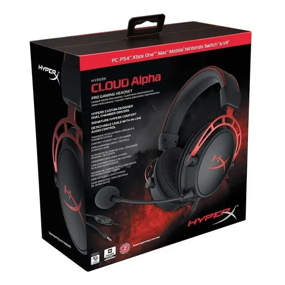 Kingston Audifonos Gaming Diadema Cloud Alpha Hx-hsca-rd/am Color Negro