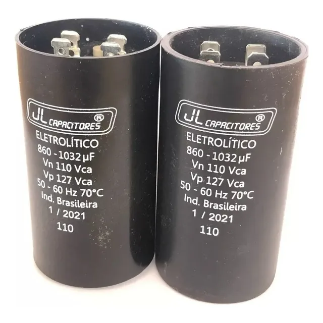 Kit 2 Capacitor De Partida 860-1032uf X 110v Jl