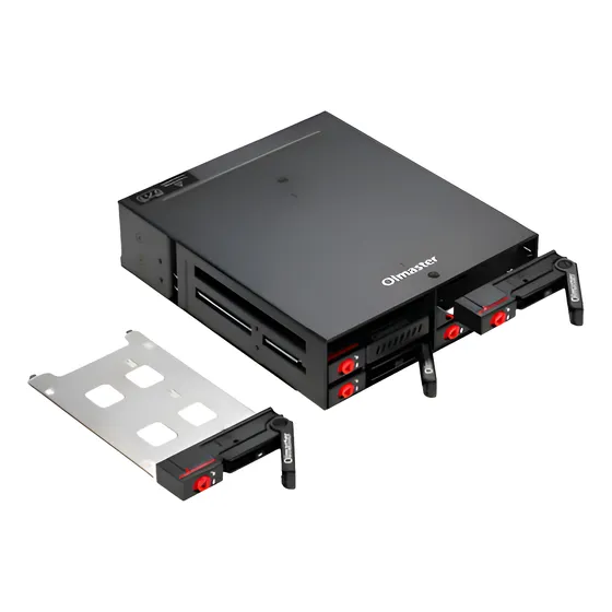 Case Gaveta Rack 6 Discos Rígido Hdd Ssd 2.5 Baia 5.25  Preto