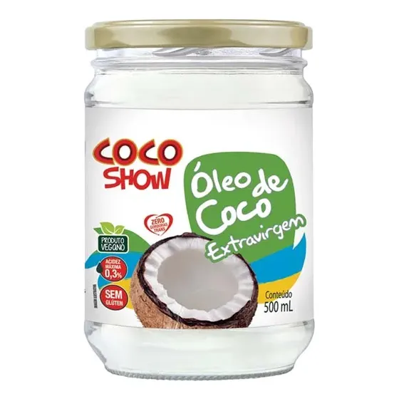 Óleo De Coco Extra Virgem Coco Show 500ml Puro E Natural