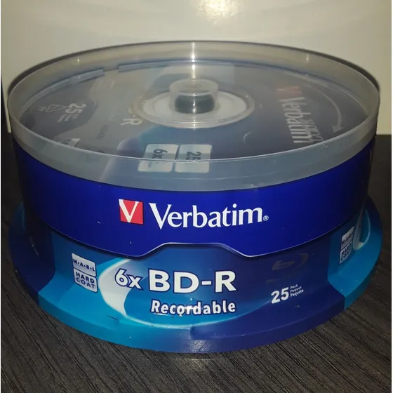 5 Discos Verbatim 25gb Bd-r Blu-ray Blueray 6x Grabable