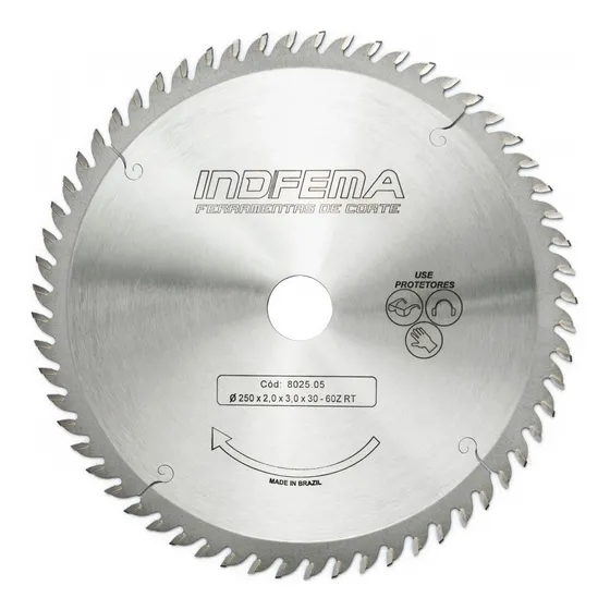 Disco De Serra Circular 250 X 60d Rt - Indfema -cód. 8025.05