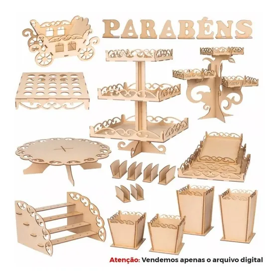 Pack Vetores Kit Festa Provençal Corte Laser Cnc - Digital