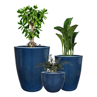 Kit 3 Vasos Para Plantas Luxo Marmorizado Efeito Perolizado Kit 3 Vasos Para Plantas Luxo Marmorizado Efeito Perolizado