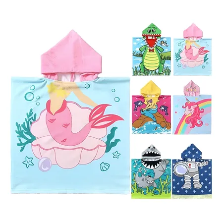 Oferta Pack 3 Toalla De Baño Playa Nadar Capucha Niños