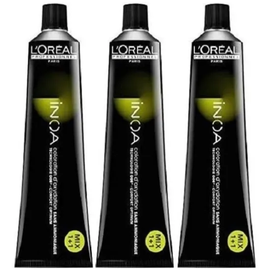 Pack X 3 Tintes Inoa Sin Amoniaco Y Sin Olor Loreal 
