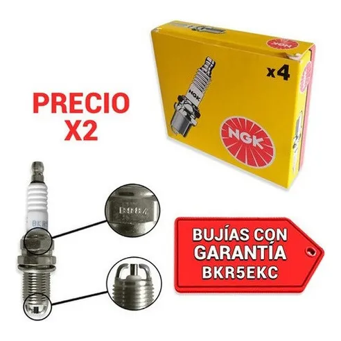 Bujia Renault Twingo Free 1.2 8v Mpi. 00-06. 2 Electrodo Ngk