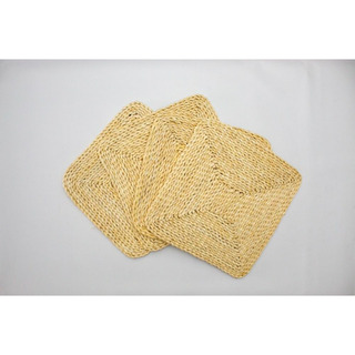 Set 4 Individual Fibra Tejidos Natural Claro Cuadrado 40cm Set 4 Individual Fibra Tejidos Natural Claro Cuadrado 40cm