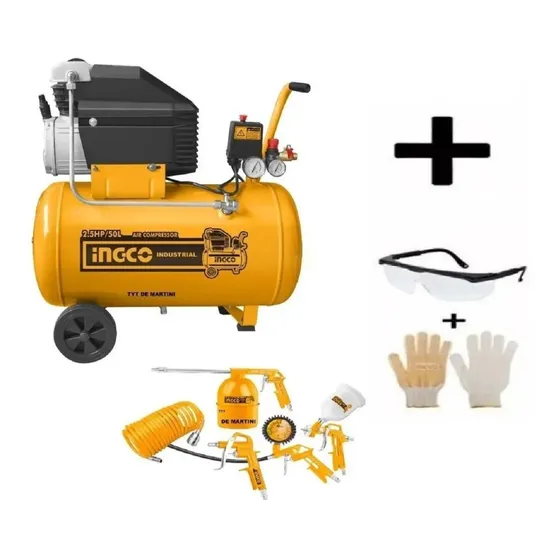 Compresor De Aire 50lt 2,5hp Ingco Ac25508 - Tyt
