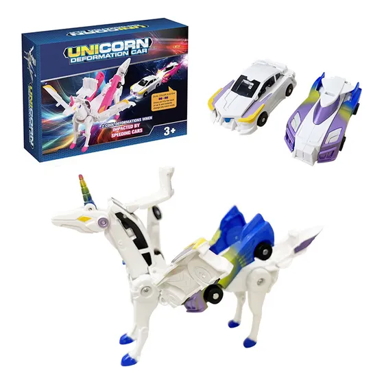 2 Pzs Carro Juguete Unicornio Transformer Regalos P/niños