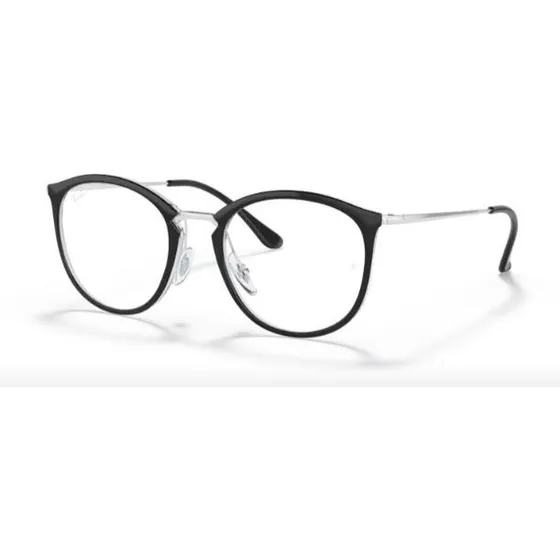 Marcos Armazones Ray Ban 7140 Color Negro Y Transparente 5852