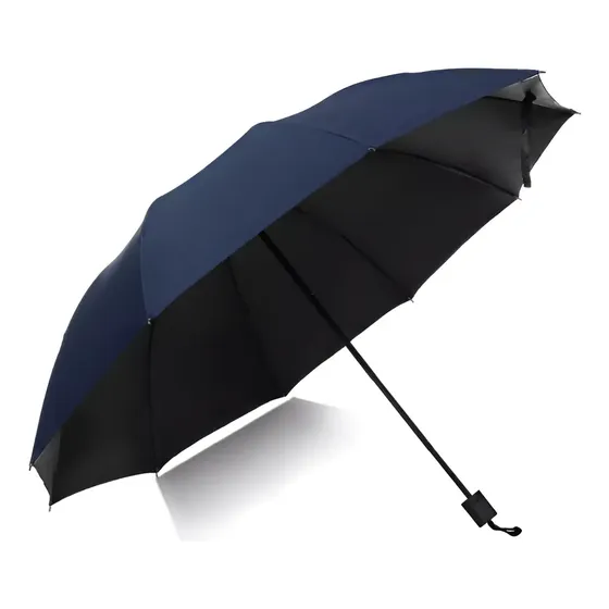 Sombrilla Paragua Protección Uv Portátil Playa Lluvia Sol Color Negro Diseño De La Tela Entero | Cuotas sin interés
