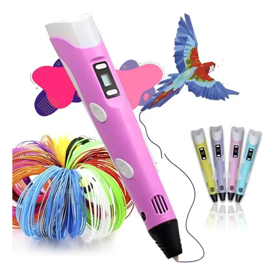 Caneta 3d Impressora Profissional + Refil +cabo Usb Infantil
