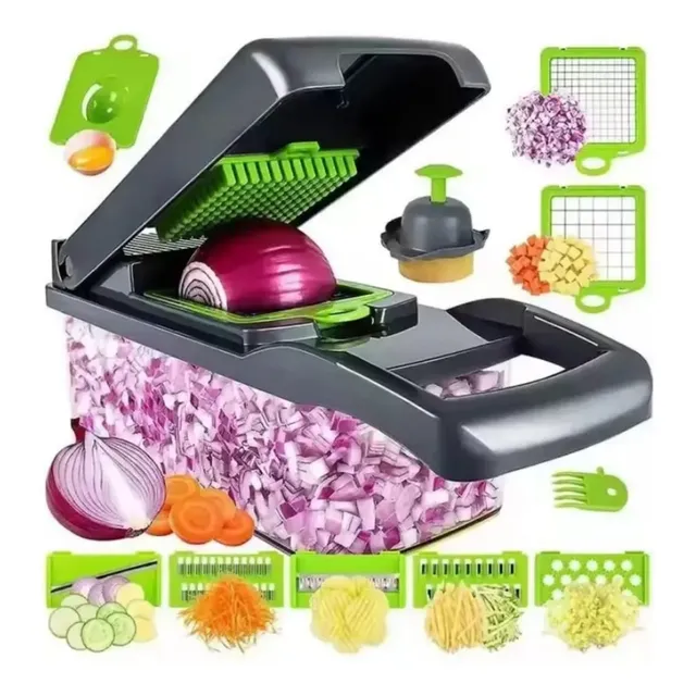 Picatodo Manual Multifuncional Frutas Y Vegetales 14 Pz