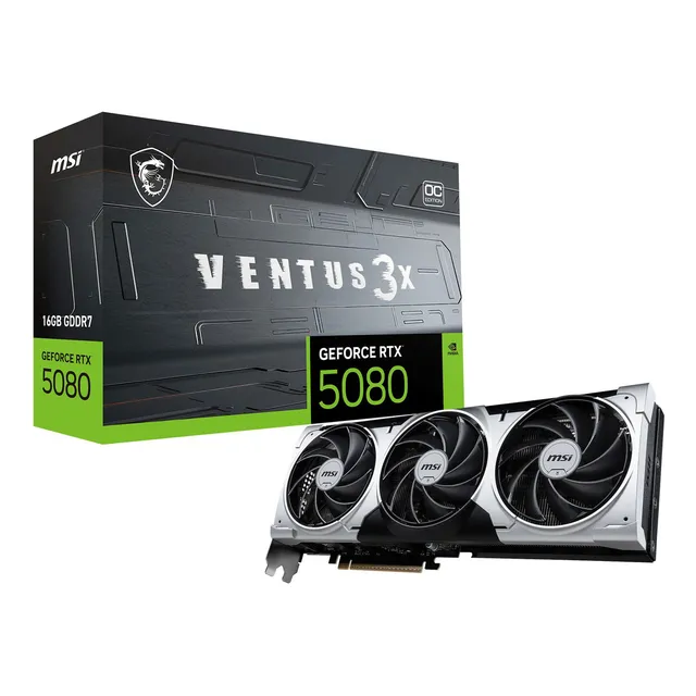 VGA MSI GEFORCE NVIDIA RTX 5080 VENTUS 3X OC PLUS, GDDR7
