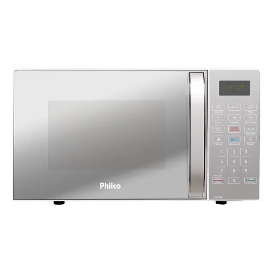 Micro-ondas Philco PMO23EB Limpa Fácil 20L Potência de 1100W Cor Branco 127V