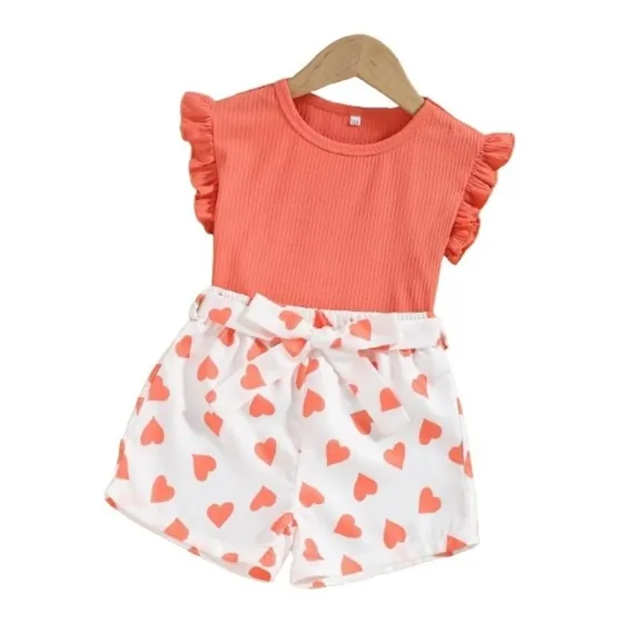 Franela Y Short De Corazones