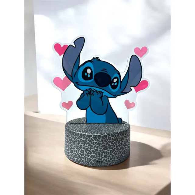 Lampara Luz Led Lilo Stitch Rgb Regalo Detalle Obsequio