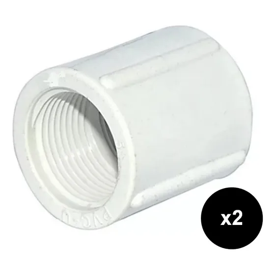 Anillo Pvc Con Rosca 1 PuLG X 2unidades