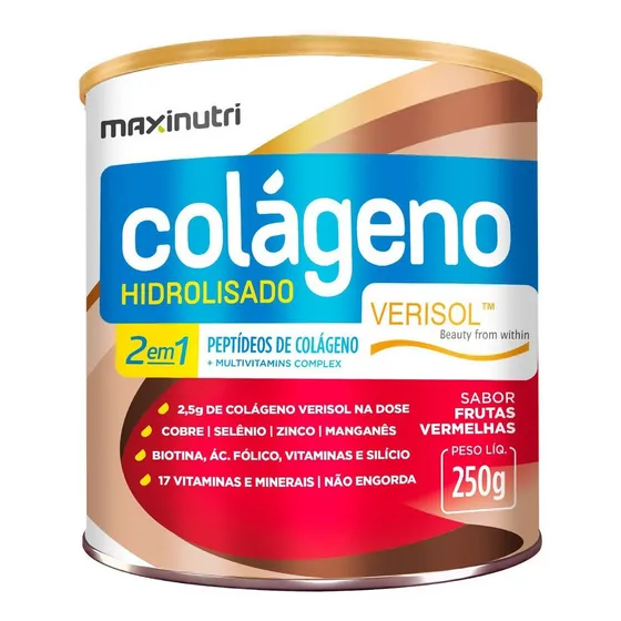 Colágeno Hidrolisado 2 em 1 ZERO (250g) - Frutas Vermelhas