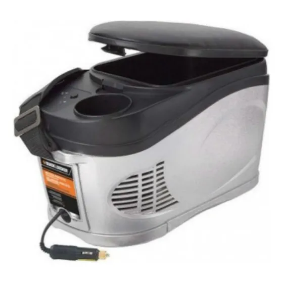 Conservadora  Portátil Para Auto  Black & Decker 6litros 12v Negro Con Plateado