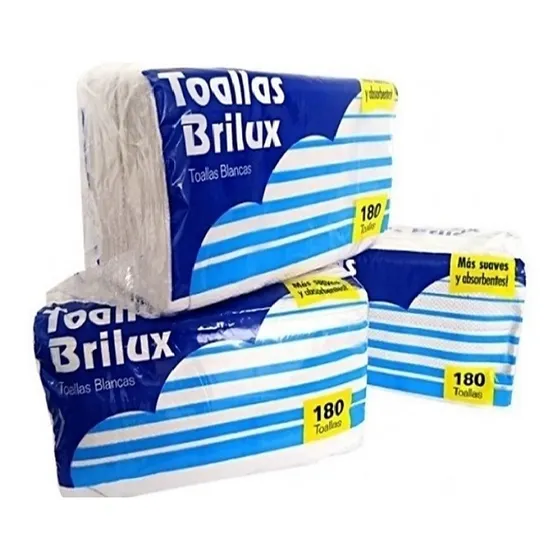 Toalla Brilux Intercalada De Manos Por Paquete