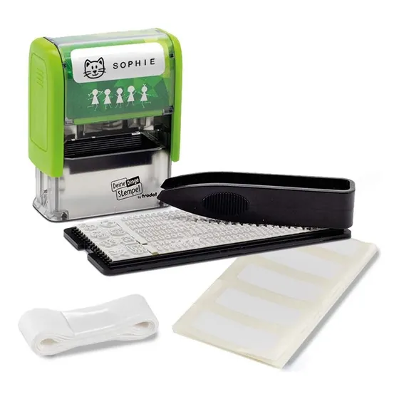 Sello Trodat Personalizable Para Telas Y Objetos Color de la tinta Negro Color del exterior Verde