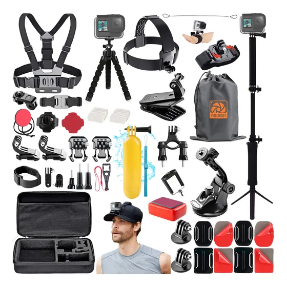 Kit Acessorios Gopro 8 Black Completo Go Pro Hero 6 5 4 3 2