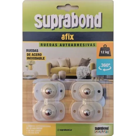 Ruedas Autoadhesivas Suprabond Para Mover Cosas Pesadas